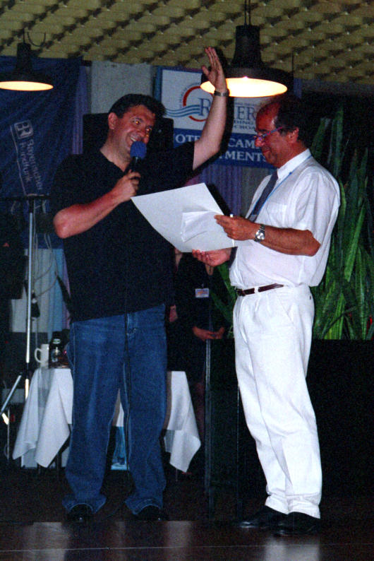 Abschlu�veranstaltung im Hotel Pical -die Macher der Tour<br>Selimir Ognjenovic (Chef von Rivatours) und Thomas Gaitanides vom bayrischen Rundfunk