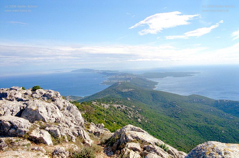 der Gebirgszug des Osorscica bei Nerezine / Osor auf der Insel Losinj