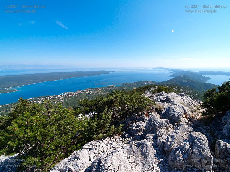 der Gebirgszug des Osorscica bei Nerezine / Osor auf der Insel Losinj