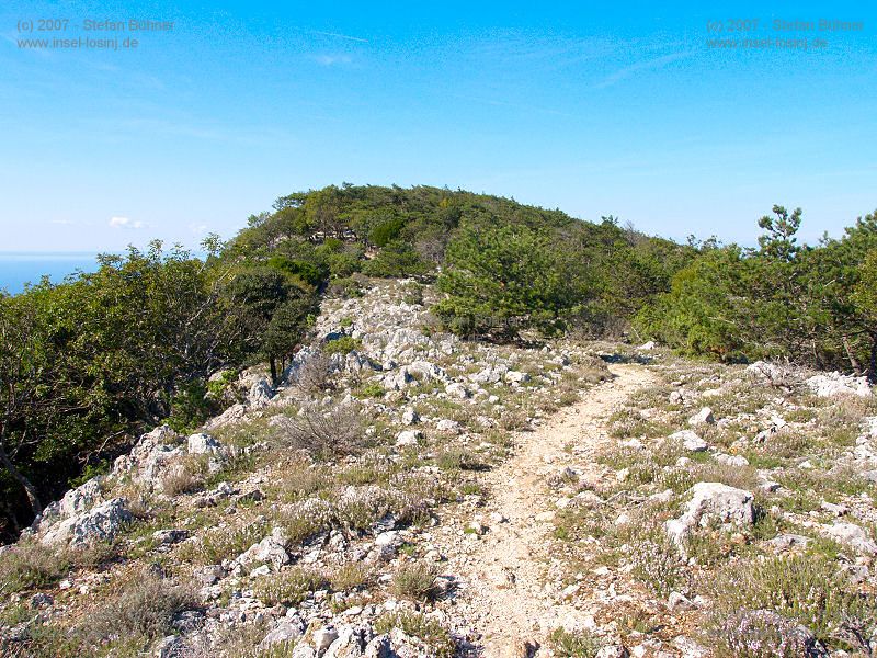 der Gebirgszug des Osorscica bei Nerezine / Osor auf der Insel Losinj
