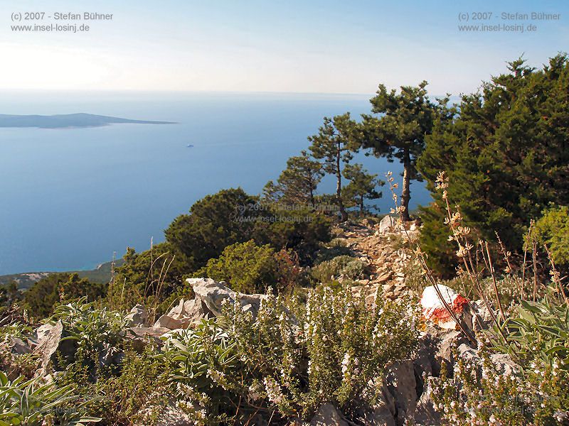 der Gebirgszug des Osorscica bei Nerezine / Osor auf der Insel Losinj