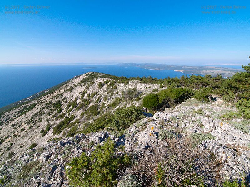 der Gebirgszug des Osorscica bei Nerezine / Osor auf der Insel Losinj