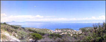 Blick vom Sveti Ivan auf Veli Losinj