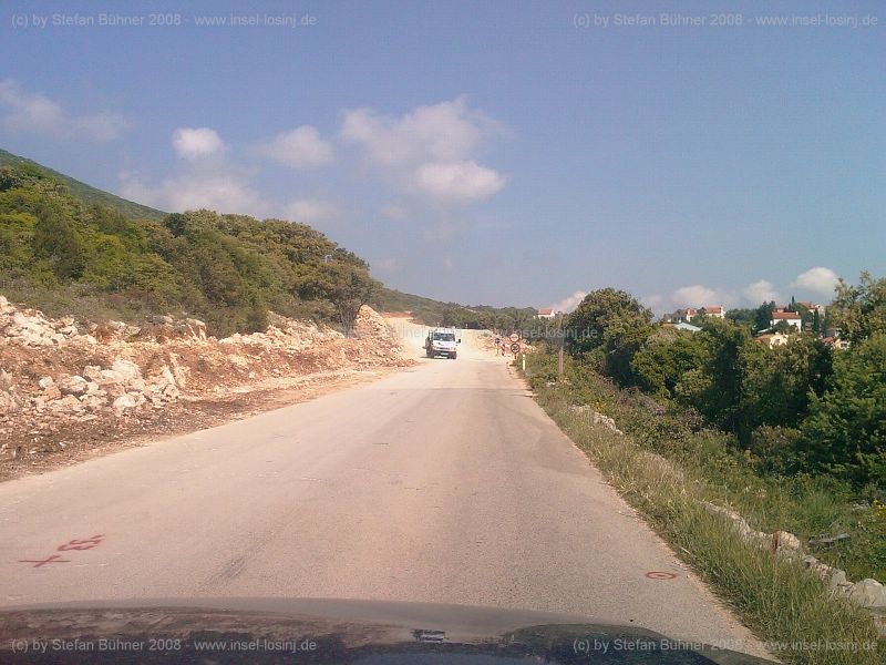 Baustelle der Umgehungsstra�e um Nerezine auf der Insel Losinj