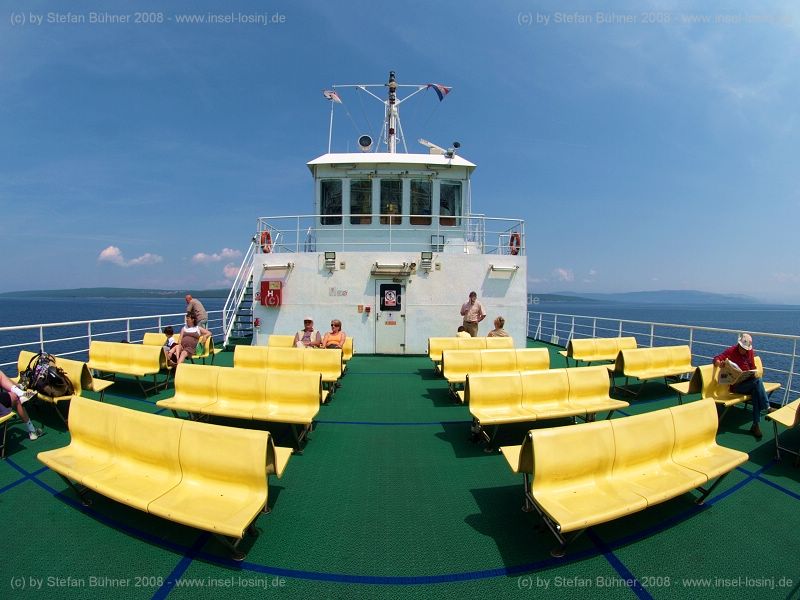 auf der F�hre von Valbiska nach Merag, Richtung Cres und Losinj